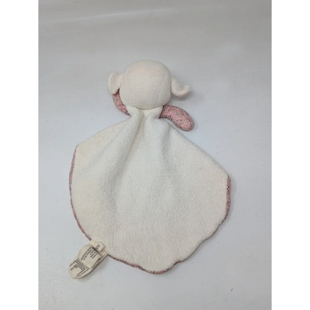 Apple Park Plush Lamb Sheep Lovey Security Blanket Organic 2014 Pink Floral